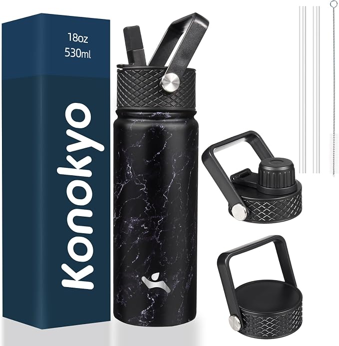 Konokyo 18 oz Insulated Stainless Steel Water Bottle by Konokyo