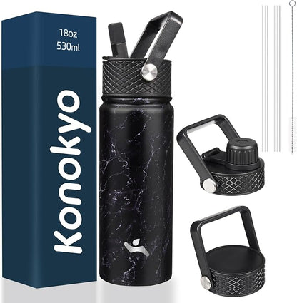 Konokyo 18 oz Insulated Stainless Steel Water Bottle by Konokyo