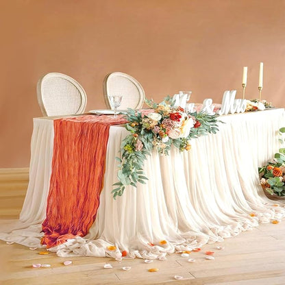 10 Packs Orange Table Runner Cheesecloth 35x120 Inches Burnt Orange Cheese - Image 9