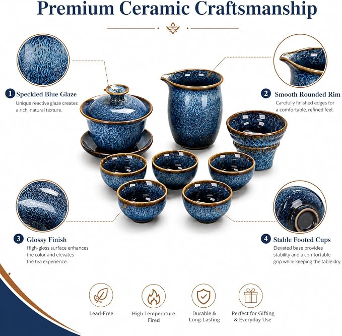 9-Piece Chinese Tea Set, Gongfu Tea Sets - Image 5