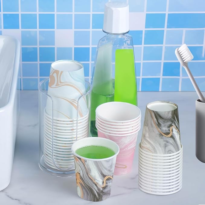 300 Pack 3oz Disposable Paper Cups, Small Bathroom Cups | Mini Bath Cups - Image 4