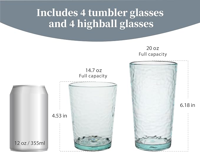 KLIFA- NICE- 14.7 & 20 ounce, Acrylic Tumbler & Highball Drinking Glasses - Image 2