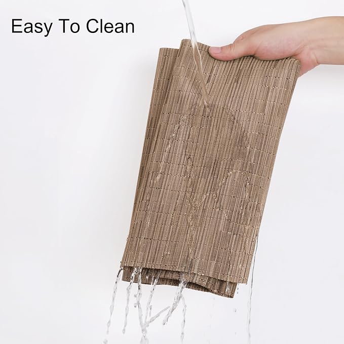 Table Runner 55 Inches Long, Vinyl Woven Heatproof Table Runners | Washable - Image 3