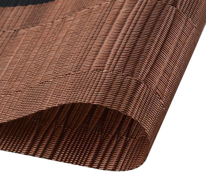 SHACOS Placemats Set of 6 Woven Vinyl Place Mats - Image 7