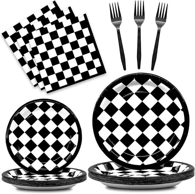 96 Pieces Racing Theme Party Supplies by GistomeHome