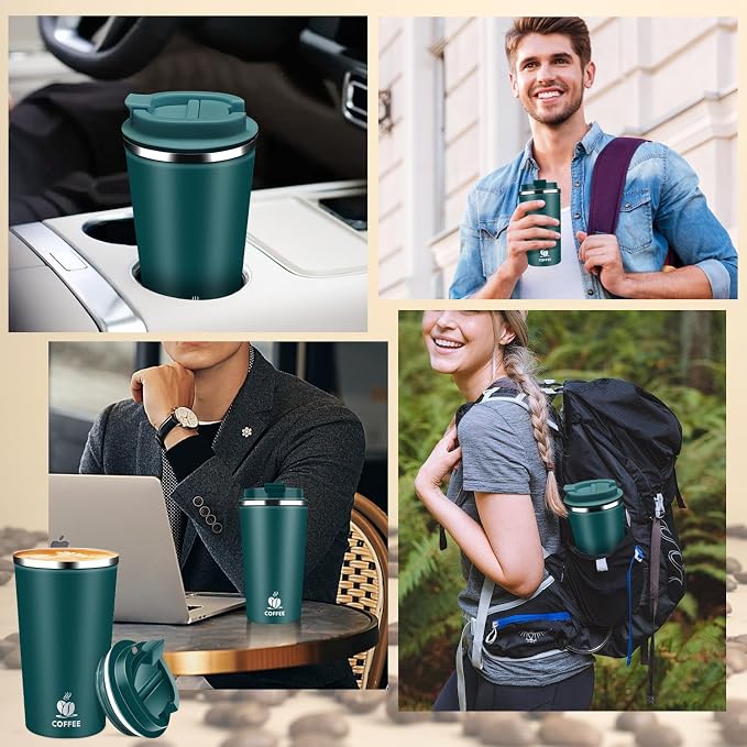 Insulated Travel Coffee Mug Reusable Coffee Tumbler Cup - Image 5