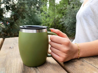 Stainless Steel Insulated Coffee Mugs Set of 2 – Double Wall Coffee Cups - Image 4