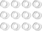 ALPHA Living HOME Acrylic Napkin Rings Set of 12-Elegant Napkin Holders for Cloth Napkins, Classic Round Serviette Rings for Dining Table Décor, Weddings, Banquets, Parties & Gatherings (Transparent)
