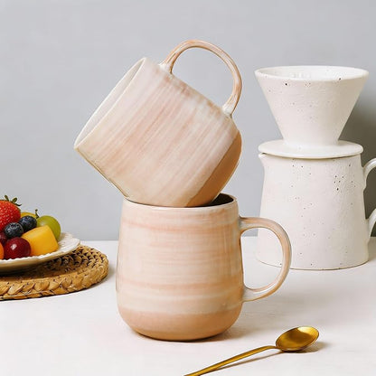 Coffee Mugs Set of 4, 12oz Stoneware Coffee Cups - Image 9