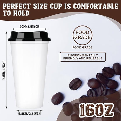 15 Pack Reusable Plastic Coffee Cups - Image 2