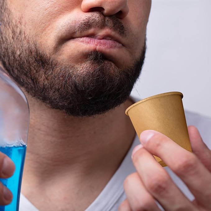 Clawsoff 1200 Pack 3 oz Paper Cups Disposable Kraft Mouthwash Bathroom Cups | - Image 6