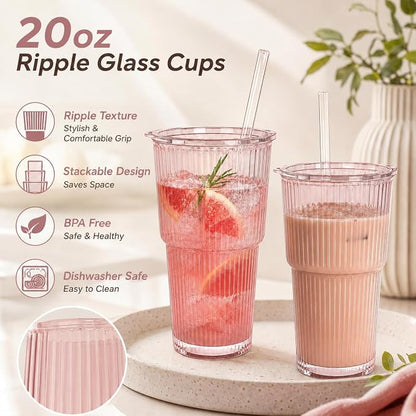 20oz Iced Coffee Cups with Lids - Image 6