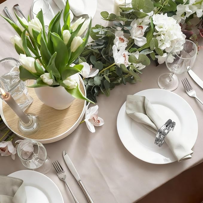 Set of 6 Heavy Crystal Glass Napkin Rings, Bridal Shower, Engagement Party & - Image 6
