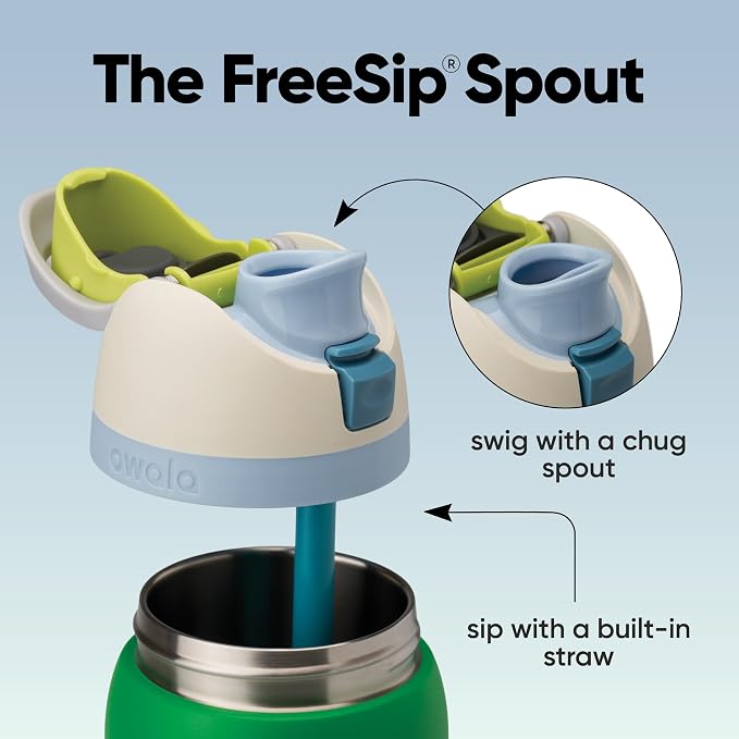 Owala FreeSip Stainless Steel Water Bottle 32 oz Putting Green - Image 2