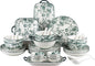 Ceramic Dinnerware Set, Floral Plates and Bowls Sets, Microwave & Dishwasher by FANGJING