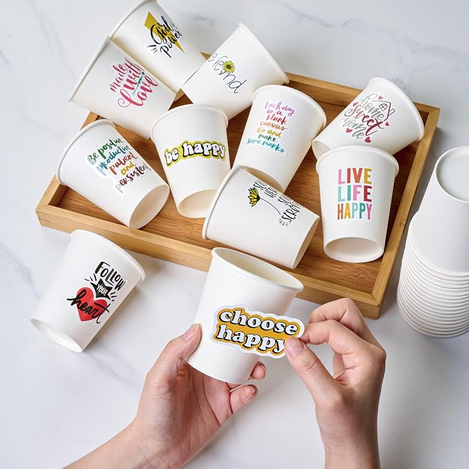 TV TOPVALUE 8 oz Paper Coffee Cups, Drink Dispensers - Image 7