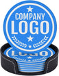 Custom Leather Coasters with Logo by Handmade