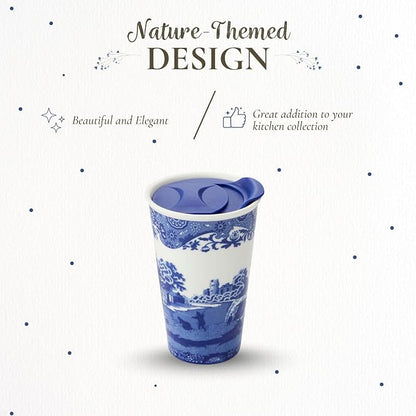 Spode Blue Italian 8oz Porcelain Travel Mug - Image 4