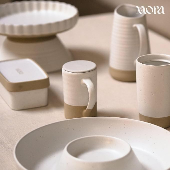 MORA Ceramics Tea Cup with Loose Leaf Infuser, Spoon and Lid, 12 oz, Microwave - Image 6