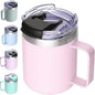 12oz Insulated Travel Coffee Mug by ALOUFEA