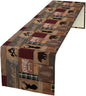 Rustic Cabin Moose Deer Bear Table Runner, Retro Bear Cottage Country Style by Yearn+Jear