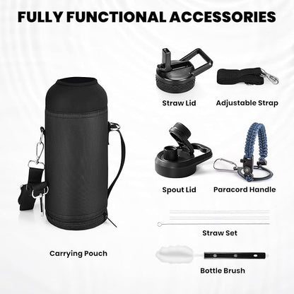 RAYMYLO Insulated Water Bottle 40 oz, Triple Wall Vacuum Stainless Steel | - Image 7