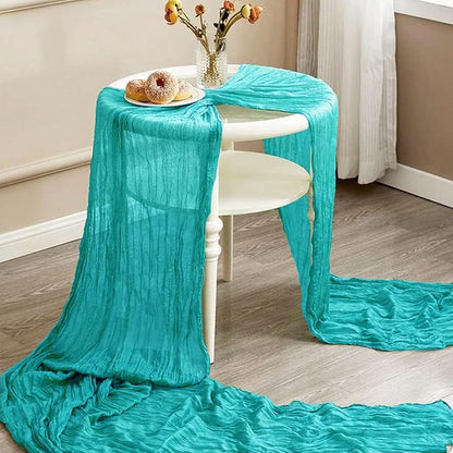 12Pack Teal Green Cheesecloth Table Runner 20x120 inch Gauze Table Runner | - Image 7