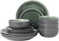 Gibson Elite Pine Coast Plates and Bowls Sets, 12-Piece Stoneware Dinnerware by GibsonHomewares
