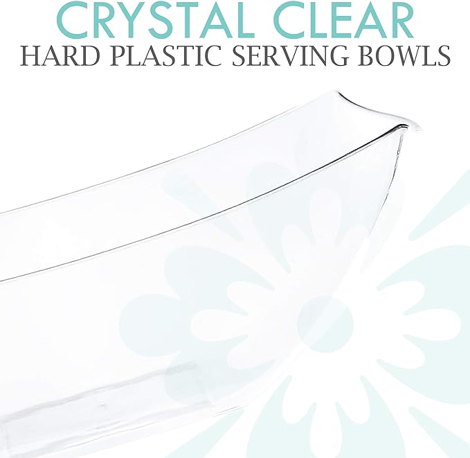 PLASTICPRO Disposable 64 ounce Square Serving Bowls, Party Snack or Salad Bowl - Image 3