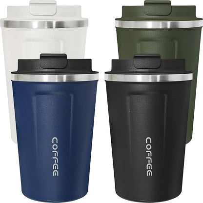 4 Pack Travel Coffee Mug 12oz Insulated Coffee Cup by Unknown