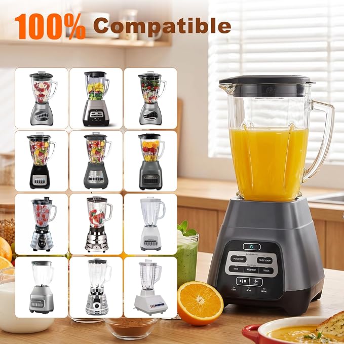 6 Cup Blender Glass Jar, Replacement Pitcher - Image 2
