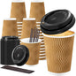 Lamosi 50 Pack 10 oz Disposable Coffee Cups by BuyNow