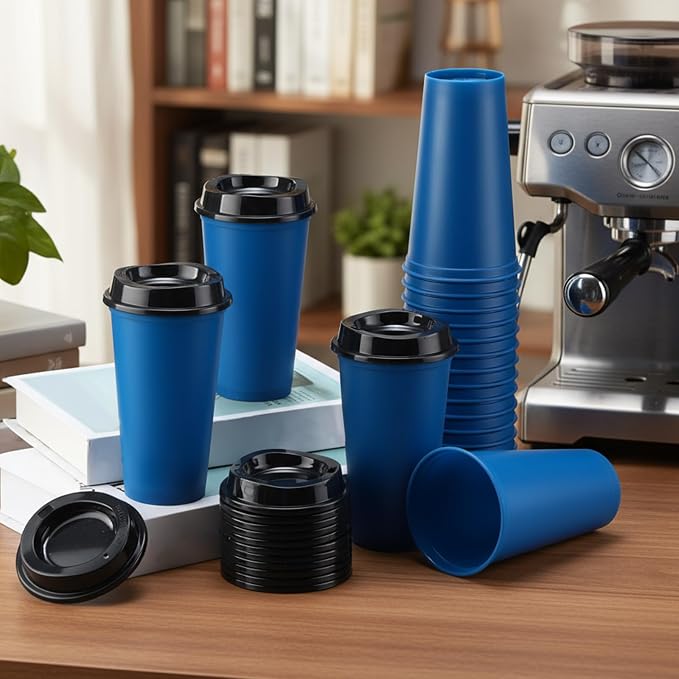 Honeydak 45 Pack 16 oz Reusable Coffee Cups - Image 2