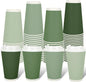 Whaline 100 Pcs Sage Green Disposable Coffee Cups by Whaline