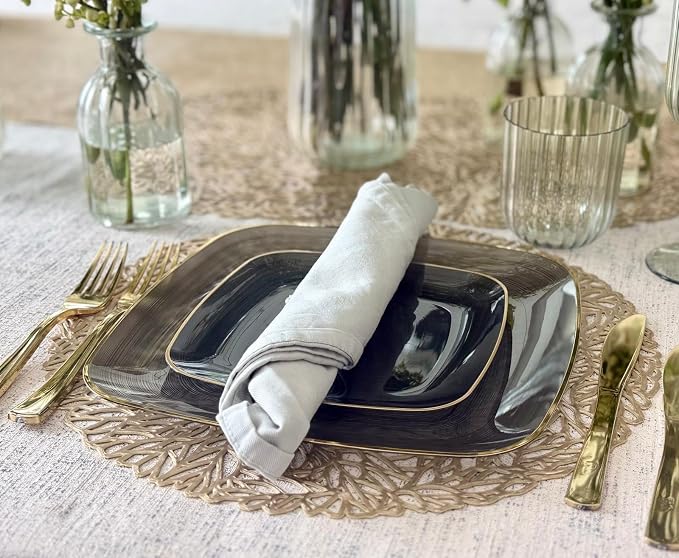 " OCCASIONS " 150 Piece set-Wedding Plastic Plates & cutlery -Disposable - Image 5