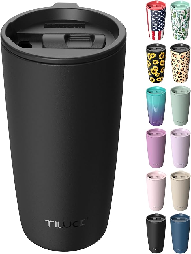 TILUCK 20 oz Insulated Coffee Tumbler by TILUCKBringsGoodLuck