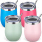 12oz/4 Pack Stainless Steel Wine Tumbler by GUDEMAO