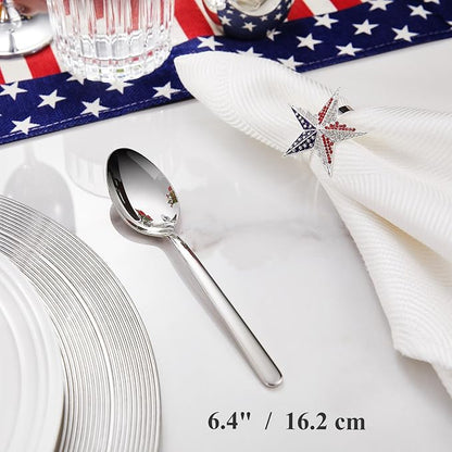 Premium Aline 8-Piece 6.4-Inch Teaspoon Set | 18/10 Stainless Steel Teaspoons; - Image 6