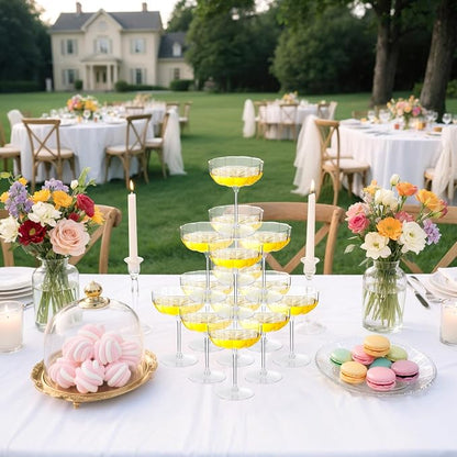 LIYH 20 Pcs Plastic Champagne Glasses 8 oz Champagne Flutes Plastic Cocktail - Image 5