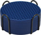 Silicone Coasters Set of 8 with Holder,Coasters Drinks,Beer,Coffee Coasters,Suitable Kinds Cups,Hot or Cold,Anti-SLI,Non-Stick,Anti-Overflow Tabletop Protection and Decor (8 Pcs, Navy Blue)