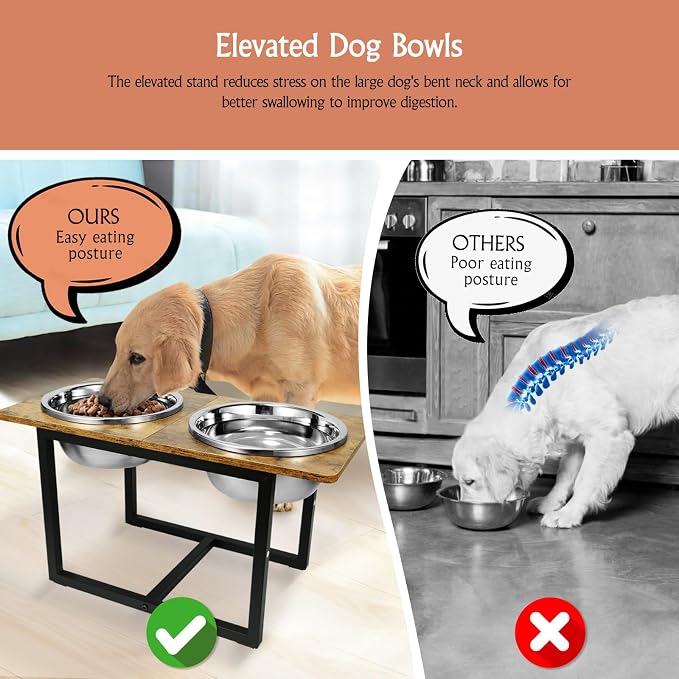 Elevated Dog Bowls for Large Dogs, Raised Dog Bowl Stand - Image 4