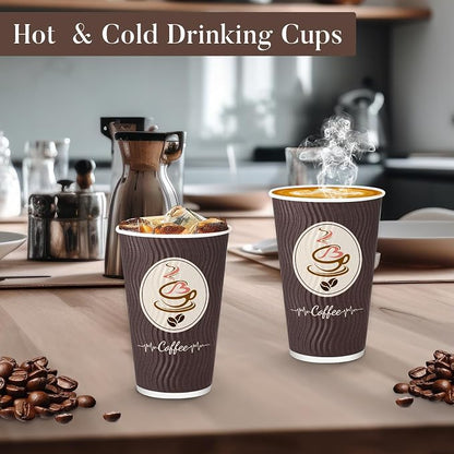 50 Pack 16 oz Disposable Coffee Cups - Image 3