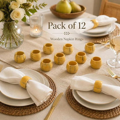 Wooden Napkin Rings Set of 12 - Image 6