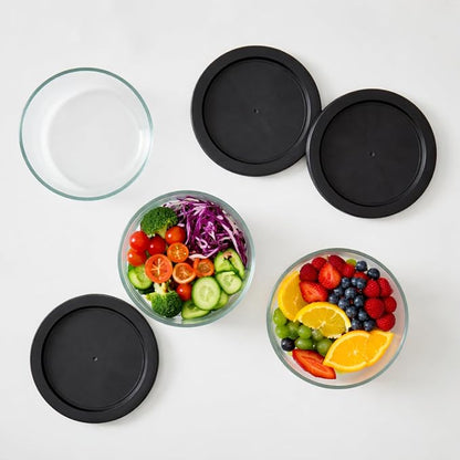 12-Piece Glass Food Storage Containers Set | 2-Cup, Leakproof | Microwave - Image 4