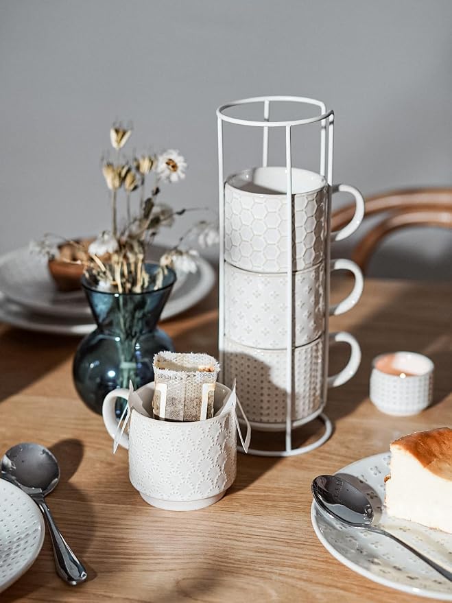 LE TAUCI Stackable Coffee Mugs Set - Image 3
