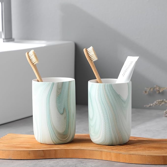 Green Marble Toothbrush Holder - Image 7