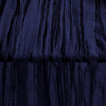 1 Pack Navy Blue Cheesecloth Table Runner 35x120 Inch 10Ft Rustic Gauze Cheese - Image 5