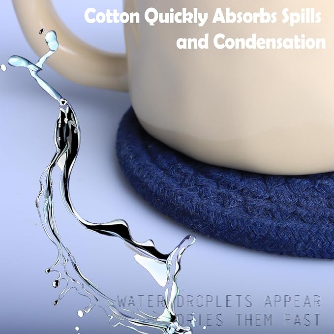 4.8" Drink Cotton Coasters Set of 2 - Image 4
