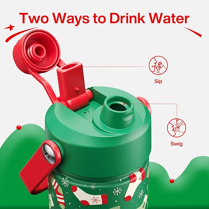 ENCOOL Christmas Insulated Water Bottle - Image 3