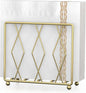 Gold Metal Napkin Holder for Table | Modern Upright Dispenser for Paper Napkins by LWSFF